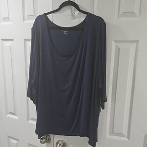 Catherines Navy Blue Tunic Top